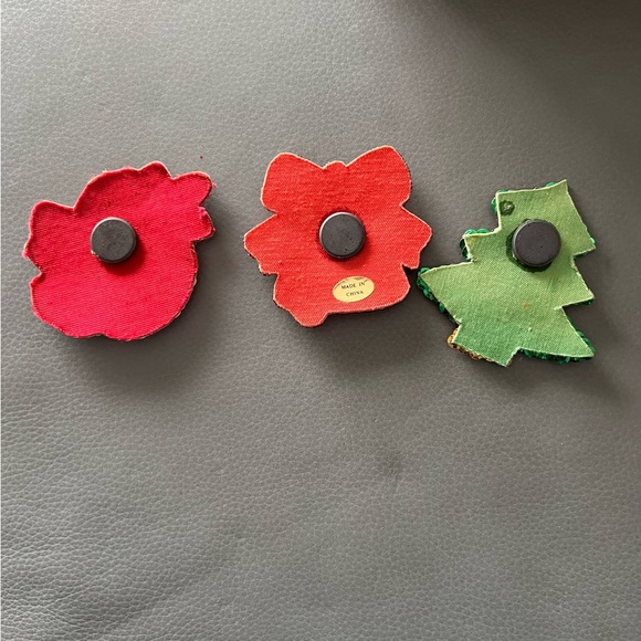 SET OF 3 VINTAGE BEADED/SEQUINED CHRISTMAS MAGNETS - Picture 9 of 9